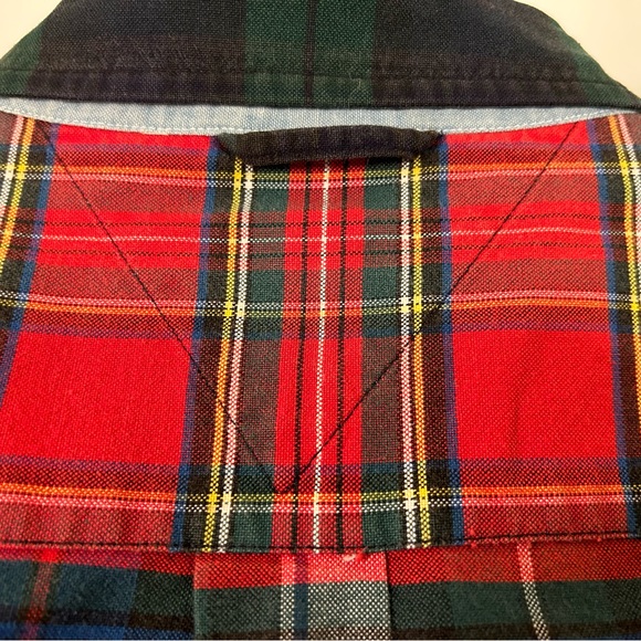 Tommy Hilfiger Vintage 90’s Plaid Color-block Button Down Shirt Size Large - Picture 6 of 7